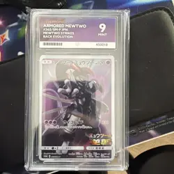 Pokemon TCG Armoured Mewtwo Promo Holo Card Sun and Moon Rare Japanese Ace 10 - Image 1
