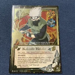 Naruto 2002 CCG Kakashi Hatake Reliance Card 863 LP Gold Foil Super Rare - Image 3