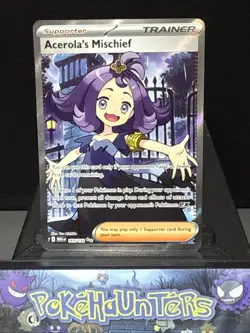 Pokemon Card Acerola's Mischief 165/132 Ultra Rare Mega Evolution Base Set NM - Image 1
