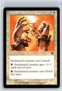 MANACLES OF DECAY - Apocalypse - MTG Magic the Gathering Card - Common - Image 1