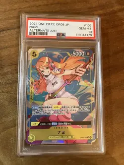 PSA10 Nami Parallel One Piece Card Japanese - Image 1