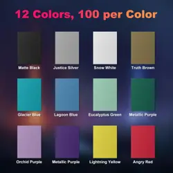 1200 Pack Card Sleeves, Matte Dual Trading Sleeves 1200 Pack, 12 Colors - Image 2