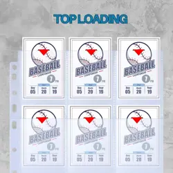 PERFORMORE 9-Pocket Trading Card Binder Sleeves for 3 Ring Binders | Clear - Image 3