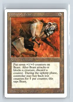 CLOCKWORK BEAST - MTG Magic the Gathering Card - Revised - Rare - Image 1