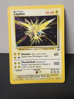 Pokemon Zapdos Holo 20/130 Base Set 2 NM Condition Vintage - Image 1