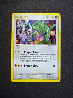 2005 POKEMON EX EMERALD #9 RAYQUAZA-REVERSE FOIL - Image 1