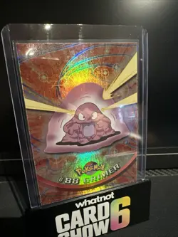 Rainbow Foil Topps Pokemon 88 Grimer Blue Label NM - Image 1