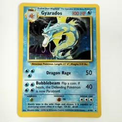 Gyarados Base Set 6/102 Holo Rare Pokemon WOTC Vintage Card LP - Image 1