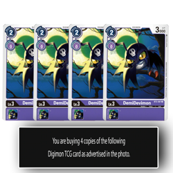 DemiDevimon - BT2-067 U - Uncommon Digimon TCG Card Playset Purple - Image 1