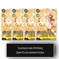 Cherubimon - BT3-041 R - Rare Digimon TCG Card Playset Yellow - Image 1