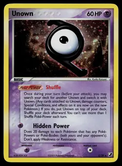 Pokemon Card - Unown (Z) Unseen Forces Z/28 Holo Rare - Image 1