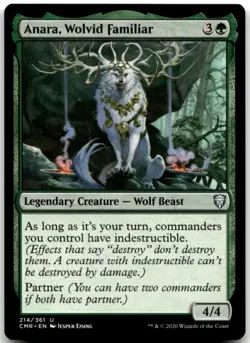 MTG Anara, Wolvid Familiar U Commander Legends 214 LP - Image 1
