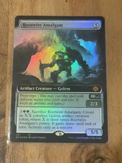 Rootwire Amalgam, Extended Art Foil The Brothers War Magic MTG (351) UNPLAYED - Image 1
