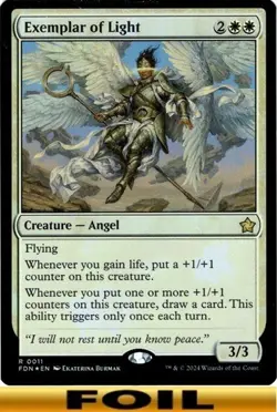 1x - Exemplar of Light - FOIL #11 - Foundations - NM MTG - Image 1