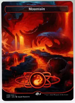 Mountain 238/244 Foil Borderless Land Unfinity Magic The Gathering NM - Image 1