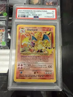 PSA 10 Charizard 4/102 Pokemon Celebrations Classic Collection Base Set Holo - Image 1
