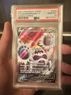 Pokemon Crabominable V 2021 Fusion Strike PSA 10 - Image 1