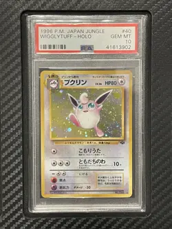 1996 PSA 10 Wigglytuff #40 Holo Rare Japanese Pokemon Jungle - Image 1