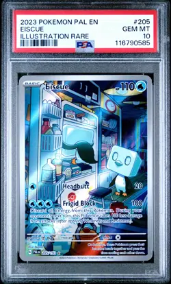 2023 POKEMON PAL EN-PALDEA EVOLVED ILLUSTRATION RARE #205 EISCUE PSA 10 - Image 1