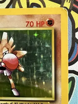 Hitmonchan 007/102 Base Set Holo WOTC MP Pokemon TCG - Image 3