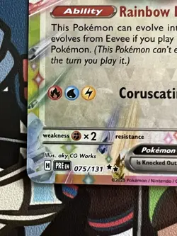 Play! Pokemon Prize Pack Series 7 Prismatic Evolutions 075/131 Eevee ex - Image 5