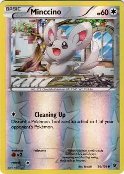 Reverse Holo Minccino 86/124 Common XY - Fates Collide Pokemon TCG - Image 1