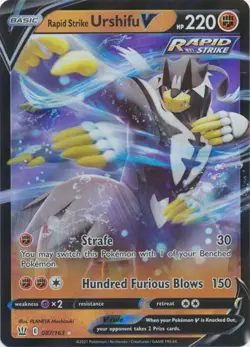 Holo Rapid Strike Urshifu V 087/163 Ultra Rare Battle Styles Pokemon TCG - Image 1