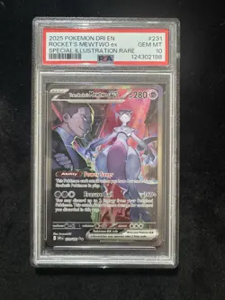 Pokemon TCG Team Rocket's Mewtwo EX Destined Rivals 231/182 PSA 10 - Image 1