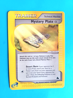 POKEMON SKYRIDGE MYSTERY PLATE #133/144 UNCOMMON E-READER LIGHT PLAY - Image 1