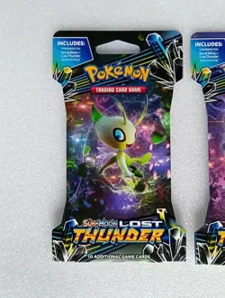 Pokemon sun & moon Lost Thunder Sleeved Booster Pack Art Set new sealed set of 4 - Image 2