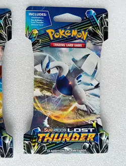 Pokemon sun & moon Lost Thunder Sleeved Booster Pack Art Set new sealed set of 4 - Image 5