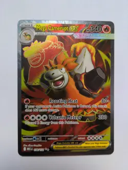 Mega Camerupt ex 156/132 Full Art Mega Evolutions Pokemon 2025 Near Mint - Image 1