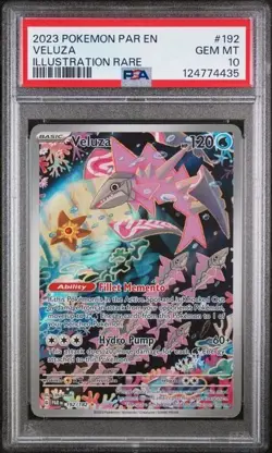 2023 Pokemon Paradox Rift Veluza Illustration Rare #192/182 PSA 10 - Image 1