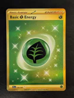 Basic Grass Energy 278/193 - Paldea Evolved - Gold Secret Rare Pokemon TCG NM - Image 1