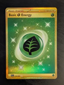Basic Grass Energy 278/193 - Paldea Evolved - Gold Secret Rare Pokemon TCG NM - Image 2