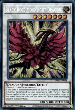 Black Rose Moonlight Dragon - Secret Rare 1st Edition RA03-EN038 - NM - YuGiOh - Image 1