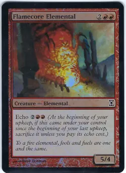 FOIL Flamecore Elemental Time Spiral - MTG Magic the Gathering Card - Image 1