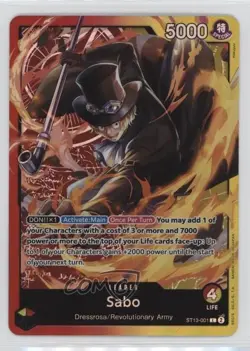 2023 One Piece Card Game: The Three Brothers Ultimate Deck ST13 L Sabo #ST13-001 - Image 1