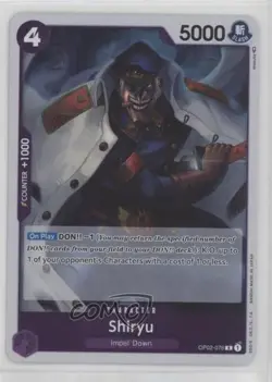 2022 One Piece Card Game: Paramount War OP02 R Shiryu #OP02-076 - Image 1