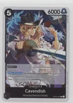 2023 One Piece Card Game: Kingdoms of Intrigue OP04 R Cavendish #OP04-081 - Image 1