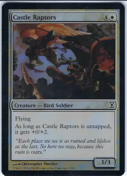 FOIL Castle Raptors Time Spiral Common - MTG Magic the Gathering Card - Image 1