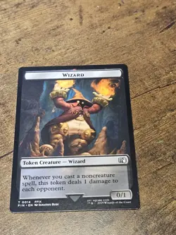 0016 Bird 0014 Wizard Creature Emblem Token Final Fantasy FIN MTG Card NM 2 SIDE - Image 2