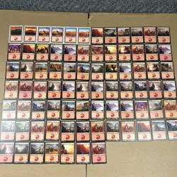 Lot Of 79 Magic The Gathering Cards MTG Mountain Basic Land Various Sets - Image 1