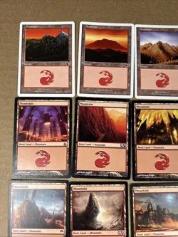 Lot Of 79 Magic The Gathering Cards MTG Mountain Basic Land Various Sets - Image 2