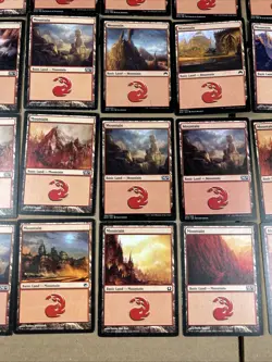 Lot Of 79 Magic The Gathering Cards MTG Mountain Basic Land Various Sets - Image 5