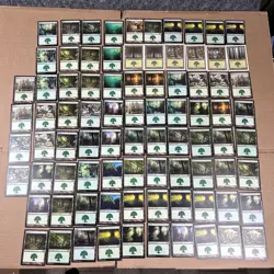 Lot Of 84 Magic The Gathering Cards MTG Forest Basic Land Various Sets - Image 1