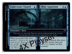 (4X) FOIL Underwater Tunnel // Slimy Aquarium Duskmourn - MTG Magic the Gat - Image 1