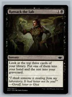 Magic MTG Modern Horizons 4x Ransack the Lab #103/254 TCG CCG Playset - Image 1