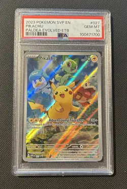 PSA 10 Pokemon Pikachu 027 Sv: Scarlet & Violet Promo Cards Holo - Image 1