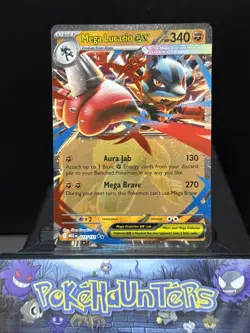 Pokemon Card Mega Lucario EX 077/132 Double Rare Mega Evolution Base Set NM - Image 1